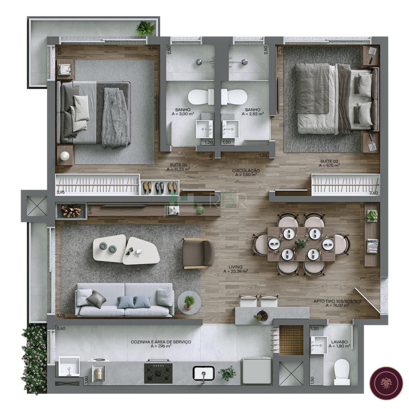 Apartamento Temático Montalcino Gramado - 1 ou 2 suítes - Para Amantes de Vinho!
