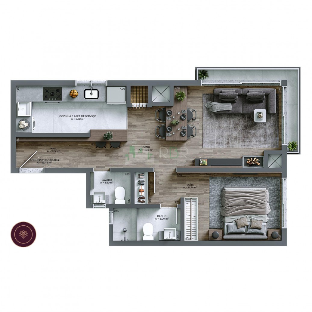 Apartamento Temático Montalcino Gramado - 1 ou 2 suítes - Para Amantes de Vinho!