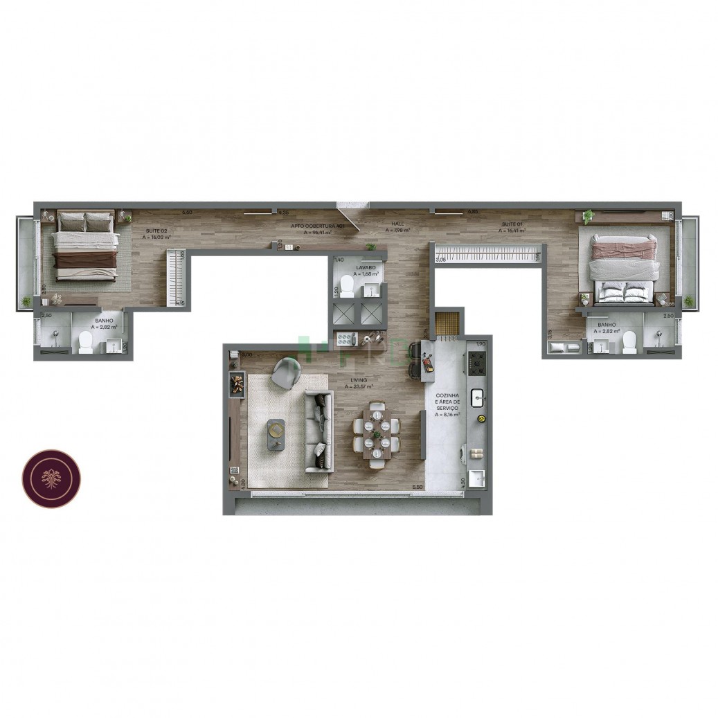 Apartamento Temático Montalcino Gramado - 1 ou 2 suítes - Para Amantes de Vinho!