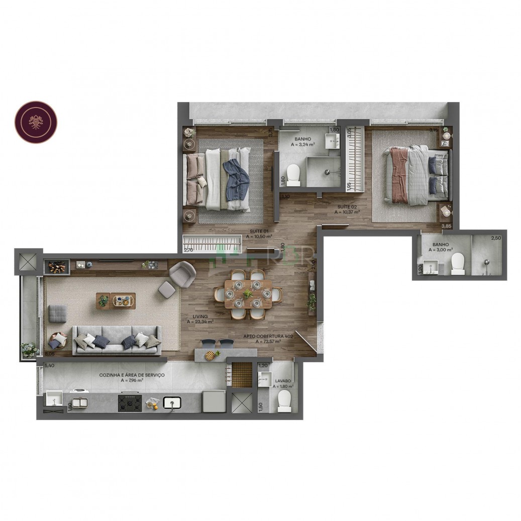 Apartamento Temático Montalcino Gramado - 1 ou 2 suítes - Para Amantes de Vinho!