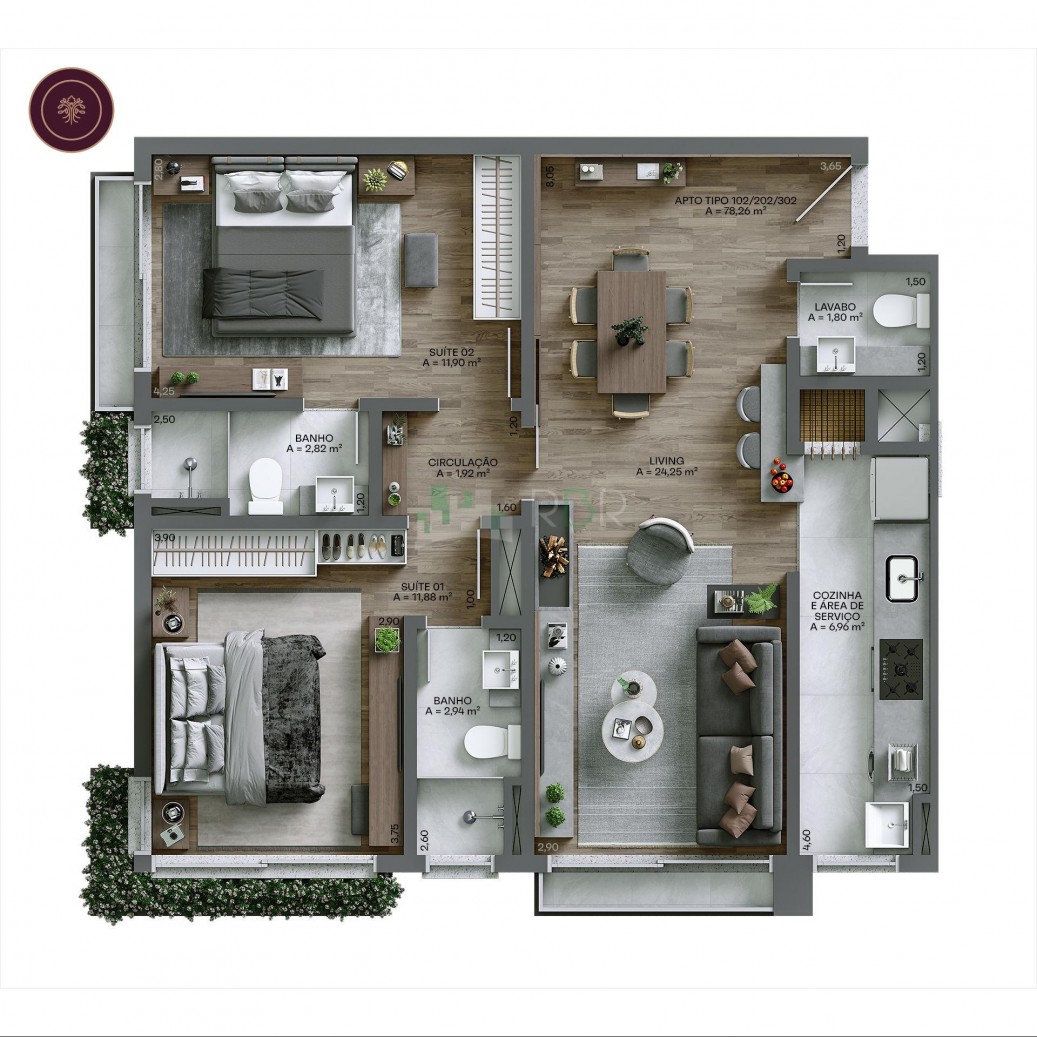 Apartamento Temático Montalcino Gramado - 1 ou 2 suítes - Para Amantes de Vinho!